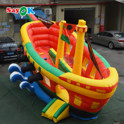 Slide Bouncer Inflatable Disesuaikan Kapal Bajak Laut Komersial Slide Inflatable untuk Anak-anak