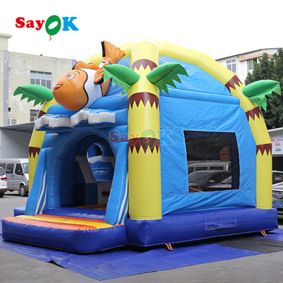Sayok Komersial PVC Inflatable Bouncy Castle Sea Clownfish Octopus Inflatable Bouncer House untuk Anak-anak