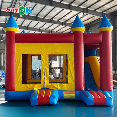 Sayok Istana Bouncing Tiup Luar Ruangan Komersial PVC Rumah Pantul Combo untuk Anak-anak