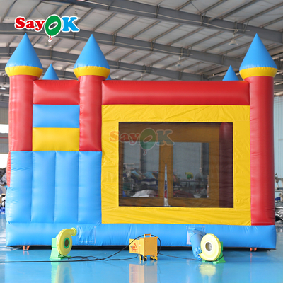 Sayok Istana Bouncing Tiup Luar Ruangan Komersial PVC Rumah Pantul Combo untuk Anak-anak