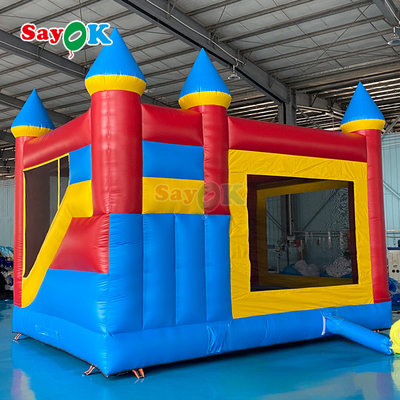Sayok Istana Bouncing Tiup Luar Ruangan Komersial PVC Rumah Pantul Combo untuk Anak-anak