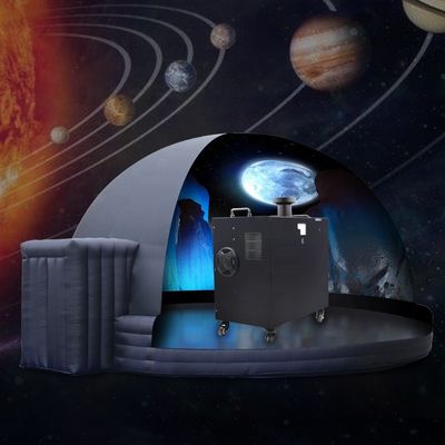 Proyektor Planetarium Portabel Fulldome 360 Derajat dengan Kecerahan 5500LM dan Mobilitas 4 Roda