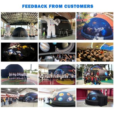 8M Diameter Inflatable Planetarium Dome with Professional Grey Projection Fabric and Durable Oxford Fabric for Education