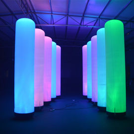 Pencahayaan Tabung Pilar Kustom Inflatable Iklan Kolom Inflatable 2m Tinggi