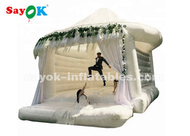 Komersial Outdoor Putih Inflatable Bounce Untuk Pernikahan Ukuran Disesuaikan