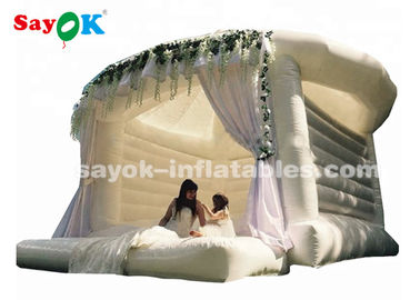 Komersial Outdoor Putih Inflatable Bounce Untuk Pernikahan Ukuran Disesuaikan