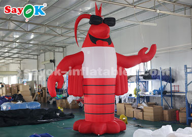 4m Red Outdoor Crawfish Inflatable Kartun Karakter Untuk Festival Lobster