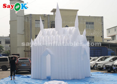 Putih 210D Oxford Cloth Inflatable Bouncy Castle Untuk Anak-Anak Ukuran Disesuaikan