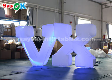1.2m Tinggi Dekorasi Pencahayaan Inflatable / Inflatable LED Letter Mudah Mengatur