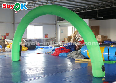 Inflatable Race Arch Outdoor / Indoor Inflatable Entrance Arch Dengan Cetak Logo Warna Hijau