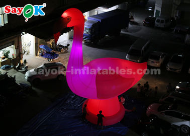 Balon Hewan Inflatable Warna Pink Karakter Kartun Inflatable, 10m Tinggi Raksasa Inflatable Flamingo
