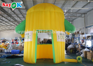 Tenda Kerja Tiup 3 * 3 * 4m Oxford Cloth Inflatable Lemonade Stand Booth Untuk Iklan