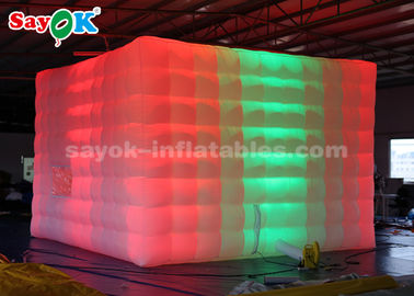 Tenda Udara Outwell 5 * 5 * 3.5m Tenda Udara Tiup Lampu LED Multi Warna Untuk Pesta Pernikahan