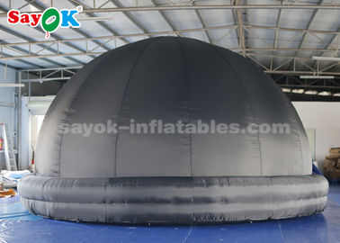 Hitam Dua Cincin Bawah Planetarium Inflatable Dengan PVC Floor Mat Flame Retardant