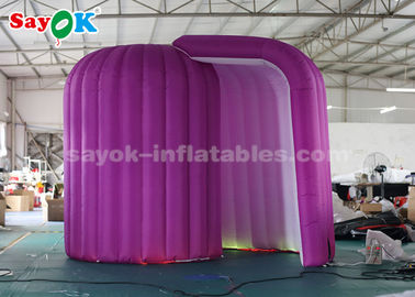 Tenda Pesta Tiup Bentuk Siput LED Light Inflatable Photo Booth Enclosure Untuk Promosi
