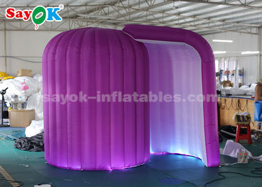 Tenda Pesta Tiup Bentuk Siput LED Light Inflatable Photo Booth Enclosure Untuk Promosi