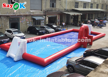 20 * 8m Merah PVC Tarpaulin Inflatable Sports Games Outdoor Football Field