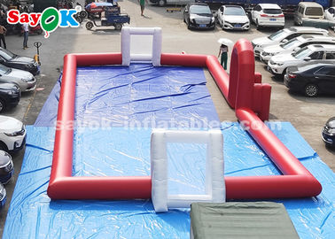 20 * 8m Merah PVC Tarpaulin Inflatable Sports Games Outdoor Football Field