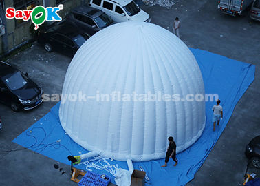Tenda Luar Ruangan Tiup 8 Meter Pencahayaan LED Tenda Kubah Udara Tiup Untuk Acara Promosi
