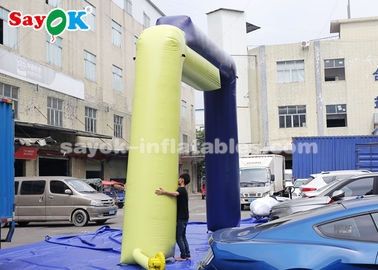 Custom Inflatable Arch 7.6 * 4.9mH PVC Tarpaulin Inflatable Entrance Arch Untuk Acara / Iklan