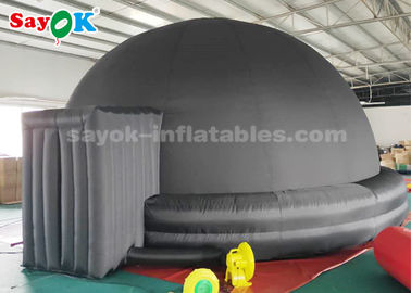 Hitam 6m Inflatable Planetarium Dome Tent Untuk Anak-Anak Sekolah Peralatan Pendidikan
