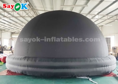 Hitam 6m Inflatable Planetarium Dome Tent Untuk Anak-Anak Sekolah Peralatan Pendidikan