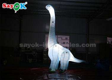 Oxford Fabric 4mH Inflatable Kartun Karakter Dinosaurus Dengan Lampu LED
