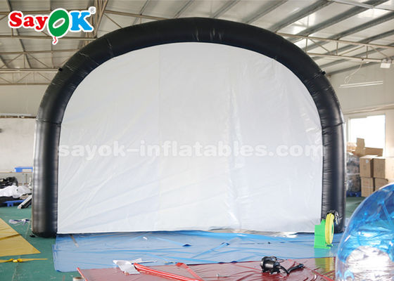 Tenda Inflatable Custom Black Tunnel Entrance Tenda Udara Inflatable Untuk Pertemuan Olahraga Luar Ruangan