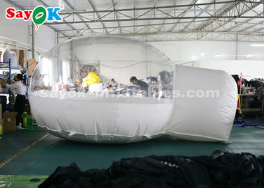 Tenda Tiup Kubah Di Luar Tenda Udara Tiup Putih Transparan Untuk Berkemah / Bepergian