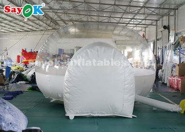 Tenda Tiup Kubah Di Luar Tenda Udara Tiup Putih Transparan Untuk Berkemah / Bepergian