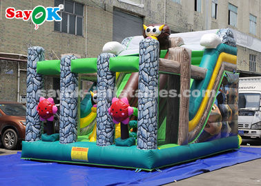 Commercial Inflatable Slide 6*4m Animal Theme Party Inflatable Bouncer Slide Untuk Iklan