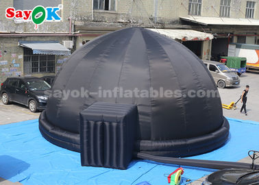 8 Meter Hitam Inflatable Planetarium Dome Tent Dengan Air Blower Dan Mat Lantai PVC