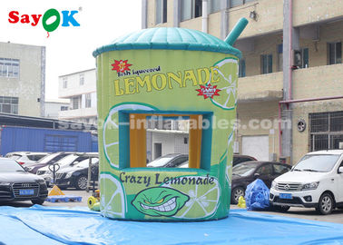 Inflatable Outdoor ROHS Inflatable Air Tent, 5m Inflatable Lemonade Concession Stand Booth Dengan Air Blower Untuk Bisnis