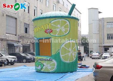 Inflatable Outdoor ROHS Inflatable Air Tent, 5m Inflatable Lemonade Concession Stand Booth Dengan Air Blower Untuk Bisnis