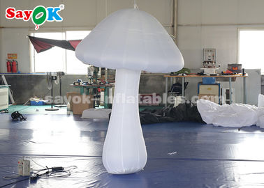 Dekorasi Dekorasi Panggung Inflatable, 2m Polyester Inflatable Mushroom Dengan 16 Warna Lampu LED Mengubah