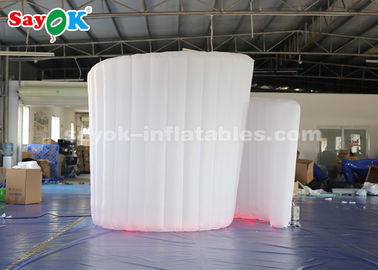 Inflatable Photo Studio Dekorasi Panggung Inflatable LED Photo Booth Spiral Wall Dengan Blower Udara