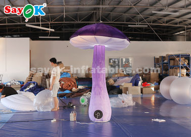 Menakjubkan 2.5m Inflatable Pencahayaan Dekorasi Gantung Jamur Dengan Blower
