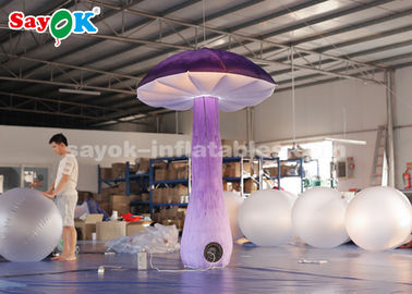 Menakjubkan 2.5m Inflatable Pencahayaan Dekorasi Gantung Jamur Dengan Blower