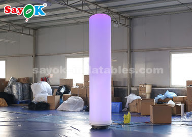 190T Nylon Cloth Inflatable Pillar Dengan LED Lighting Untuk Dekorasi Festival