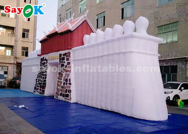 ROHS Produk Inflatable Kustom, Dinding Batu Inflatable LED Komersial Untuk Tampilan Luar
