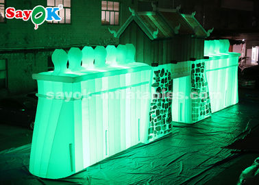 ROHS Produk Inflatable Kustom, Dinding Batu Inflatable LED Komersial Untuk Tampilan Luar