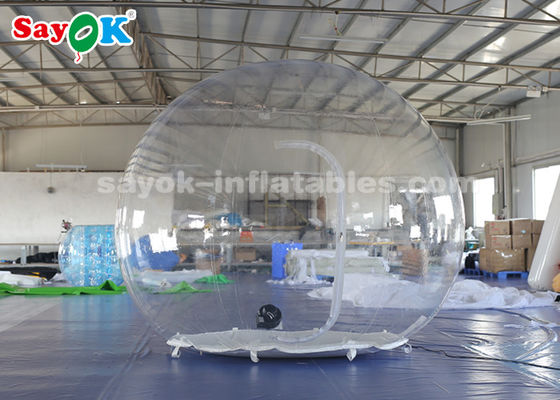 Tenda Dome Inflatable Transparan 3m Tenda Udara Inflatable Non-Toksik Api - Retardant 0.6mm Bahan PVC