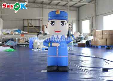 1.5m Tinggi Inflatable Kartun Karakter Model Polisi Untuk Iklan
