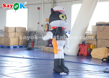 Karakter Inflatable Karakter Kartun Inflatable Indoor 1.5 Meter Black Cat Sheriff Model