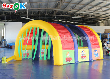 Inflatable Yard Tent Movable Rainbow Inflatable Air Tent Untuk Pesta / Blow Up Arch Tent
