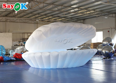 Putih 3m LED Light Inflatable Shell Model Untuk Dekorasi Pernikahan