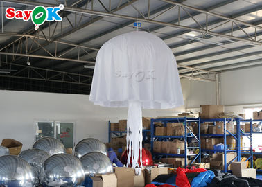 1.5m Inflatable Hanging Jellyfish Dengan Lampu LED Untuk Dekorasi Pesta