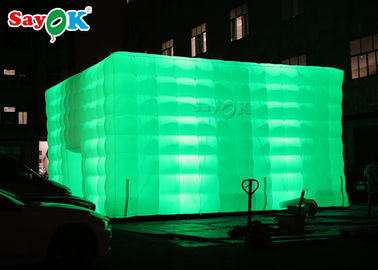 Go Outdoors Inflatable Tent LED Cube Inflatable Air Tent Untuk Dekorasi Pesta Periklanan Komersial