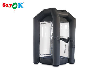 Black Cube Inflatable Uang Grab Booth Machine Untuk Acara CE SGS ROHS