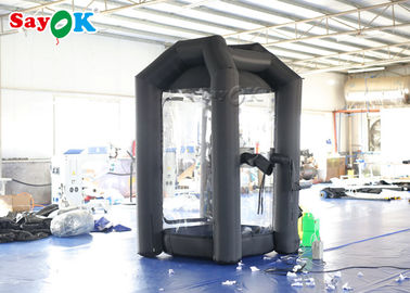 Black Cube Inflatable Uang Grab Booth Machine Untuk Acara CE SGS ROHS